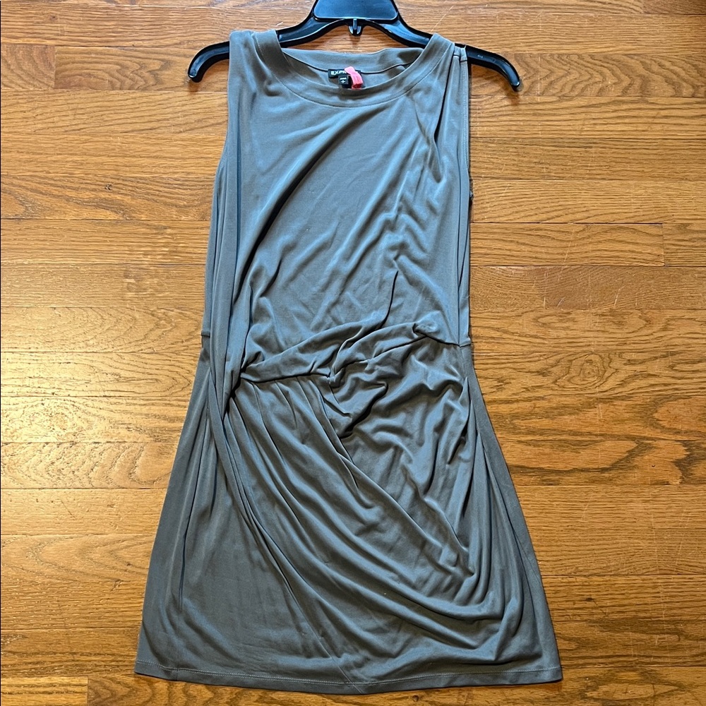 Express Gray Draped Mini Dress